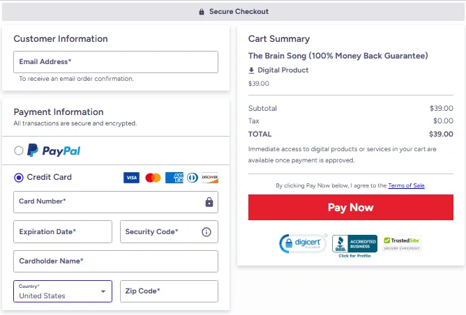 The Brain Song checkout